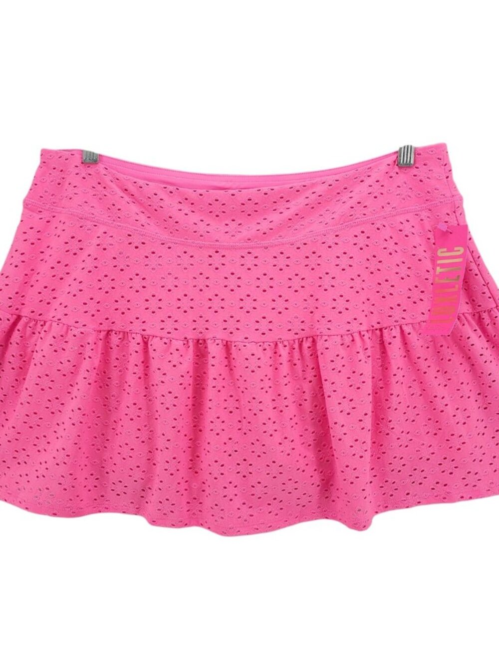 NWT LILLY PULITZER Luxletic Gardenia Skort Havana Pink Match Point Eyelet XL